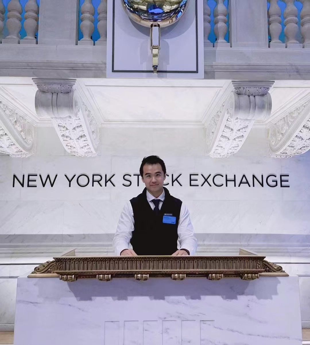 Sanford Wu at the New York Stock Exchange